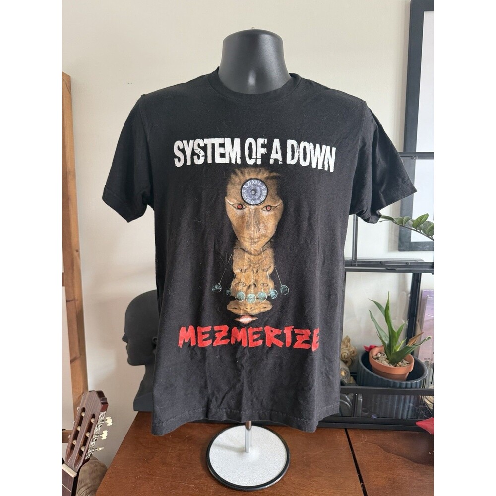 System of a Down Mezmerize T-Shirt Mens SmalBlack Band Graphic Rock Tee Toxicity